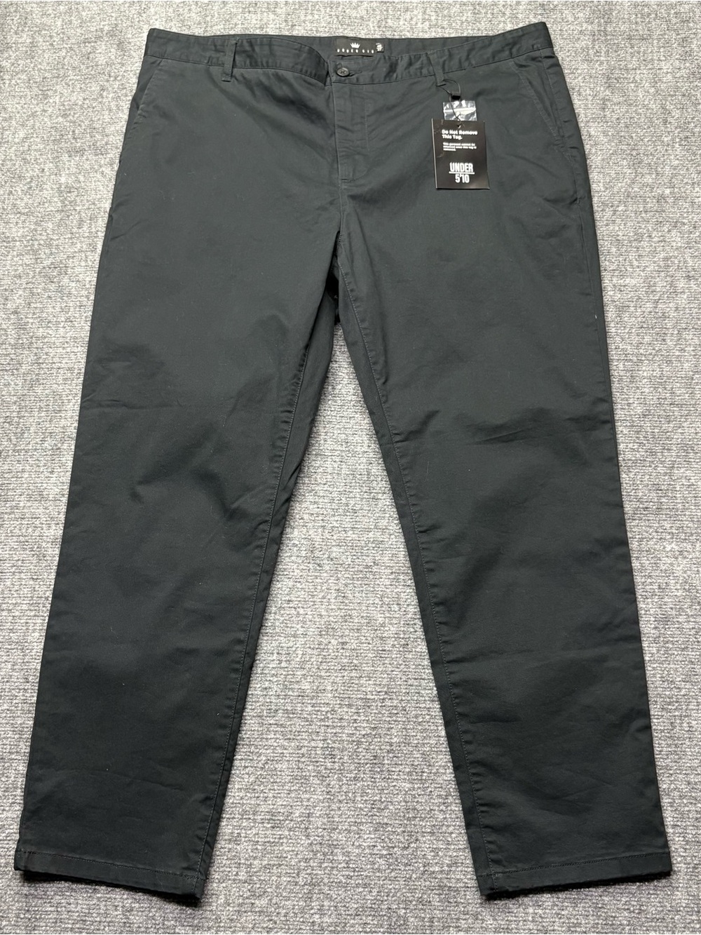 U-510 Under 5'10 Core Stretch Chino Pants Mens 40x27 Black Premium NWT